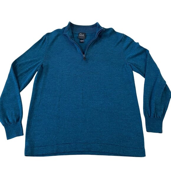 Jos. A. Bank Merino Wool Traveler Sweater Men's Size Large 1/4 Zip Pullover - Picture 1 of 5